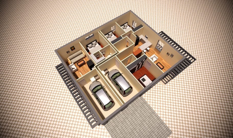 Duplex Design Home Plan – Duk D