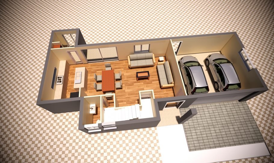 Duplex Design Home Plan – D