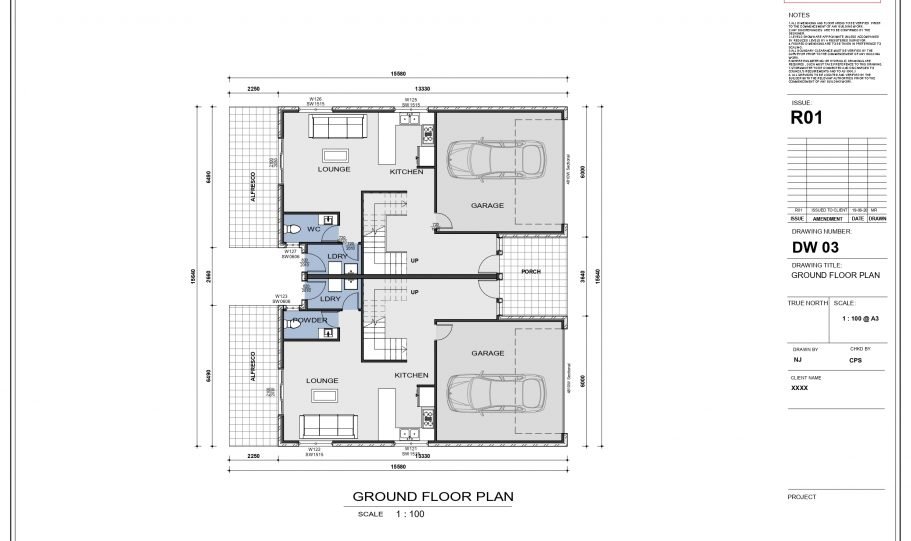 Duplex Design Home Plan – T