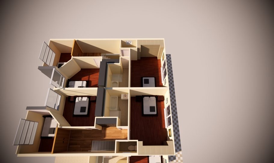 Duplex Design Home Plan – Th D