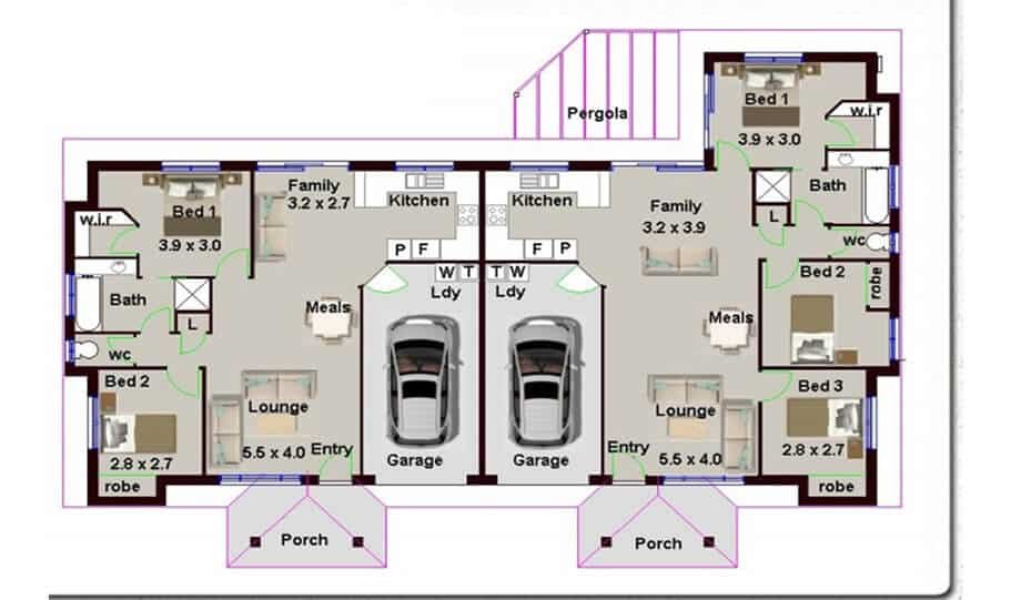 Duplex Design Plan 173 DUK 01