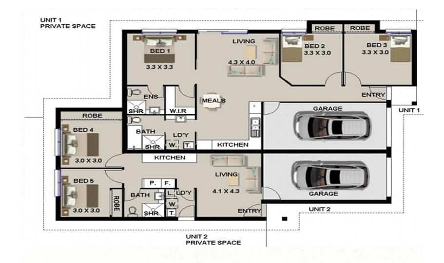 Duplex Design Plan 183 DUK 01