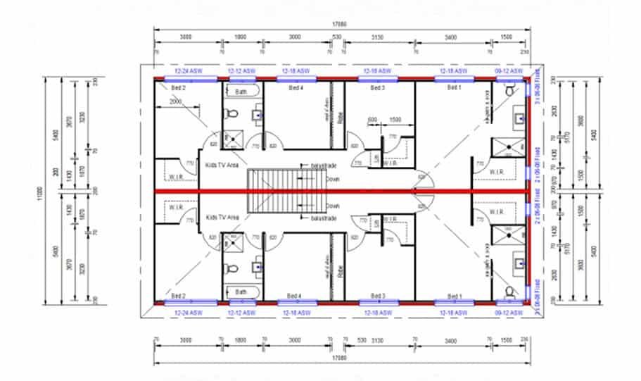 Duplex Kit Design Home Plan – 491N 01