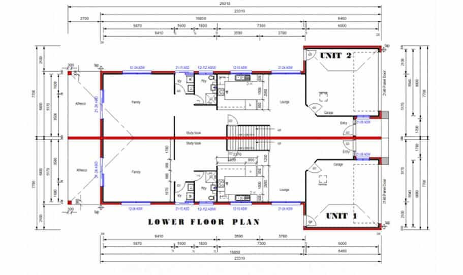 Duplex Kit Design Home Plan – 491N 02