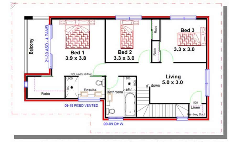 Duplex Kit Home Design Plan 213 02