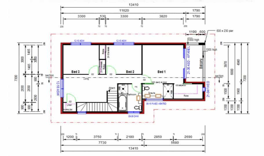 Duplex Kit Home Design Plan 213 04
