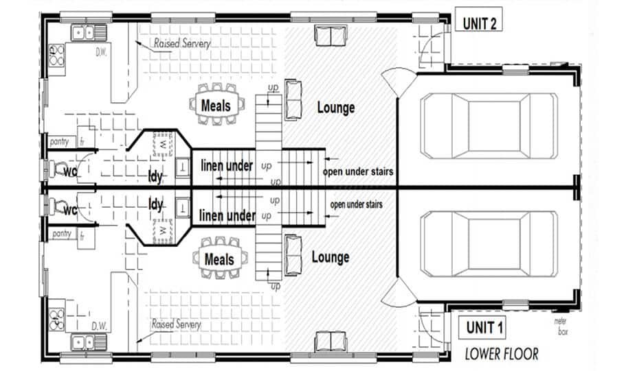 Duplex Kit Home Design Plan 297A 02