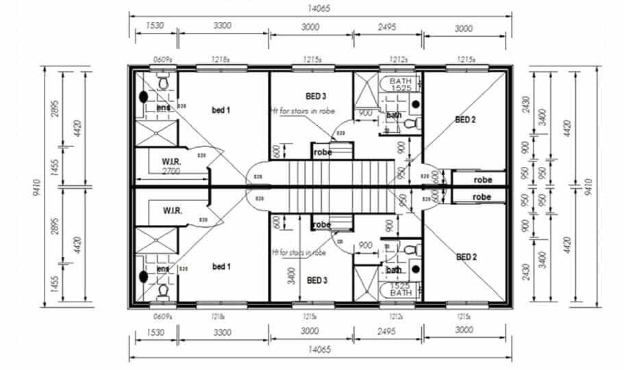 Duplex Kit Home Design Plan 297A 03