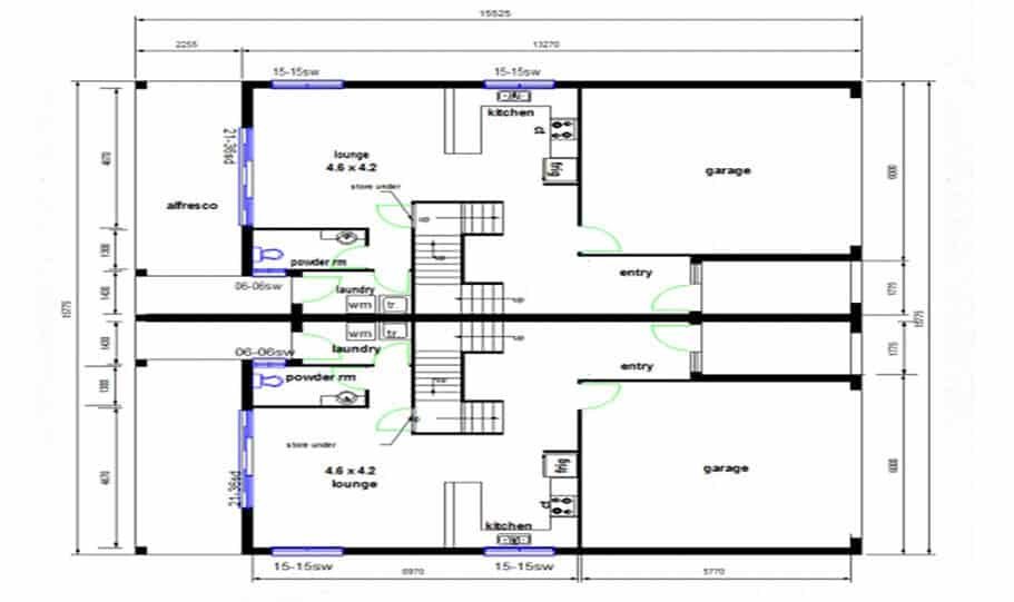 Duplex Kit Home Design Plan 299T 04