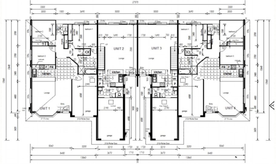 Duplex Kit Home Plan 380TH 380m2 12 Bedrooms 4 Bath 4