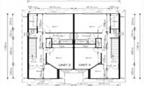 Duplex Kit Home Plan 380TH 380m2 12 Bedrooms 4 Bath 5