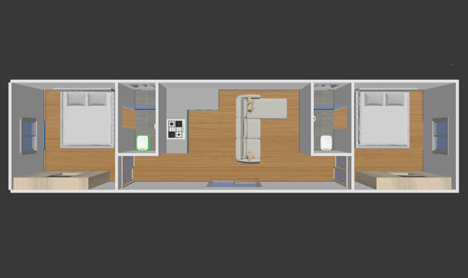 40 Ft Container Home Floor Plan - House Design Ideas