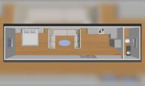 One King BT1BK 40ft Transportable Container Home 1 Bedroom Open Lounge 1 Bathroom Australia Wide