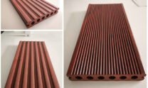 Red Wood Art Color Wood Plastic Composite Floor For Forest Park