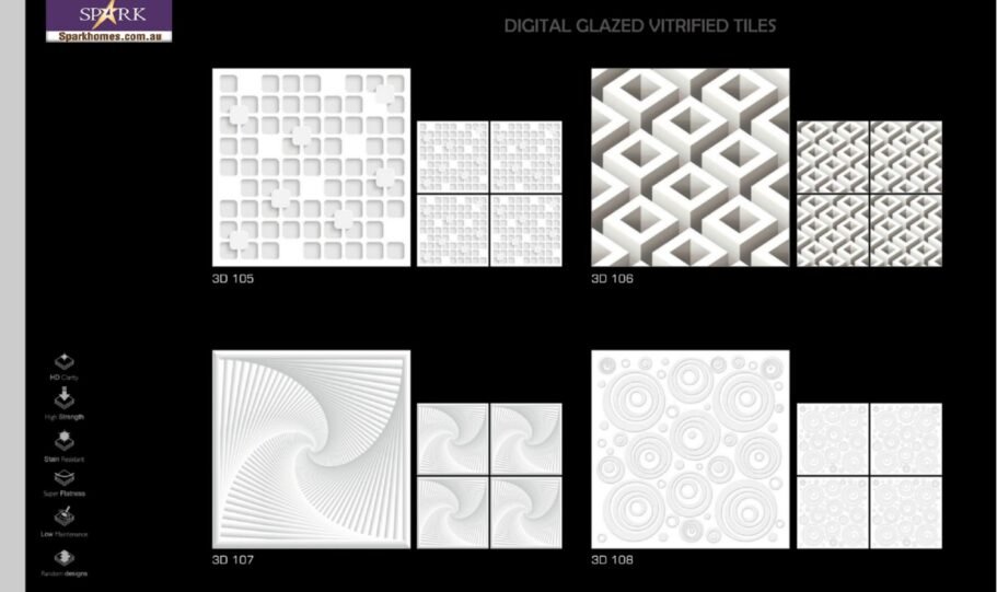 Spark Ceramic 600x600mm 3d Floor Tiles (40)