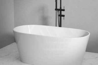 Oval Bathtub Freestanding Acrylic Gloss White NO Overflow