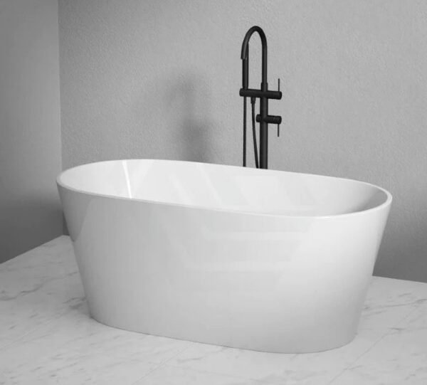 Oval Bathtub Freestanding Acrylic Gloss White NO Overflow