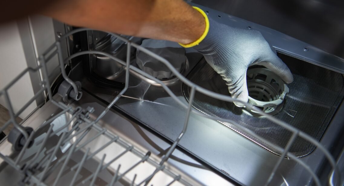 Residential Dishwasher Filter Cleaning