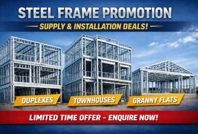 SparkHomes Steel Frame Supply and Install Promotion Australia