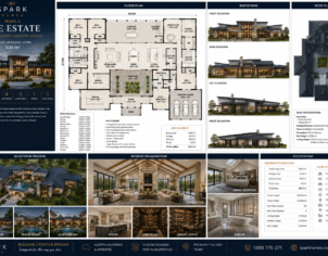 Arage Homes Kit The EstateThe Estate contemporary country estate luxury acreage home floor plan and renders - Spark Homes