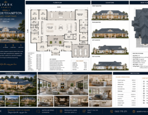 Southampton Luxury Hamptons Acreage Home Kit 500sqm 5 Bedroom Floor Plan Renders Australia Wide