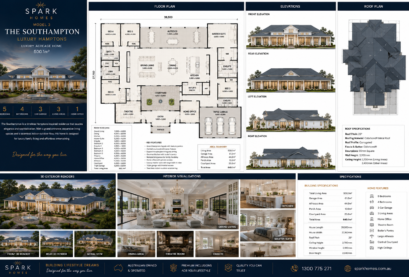 Southampton Luxury Hamptons Acreage Home Kit 500sqm 5 Bedroom Floor Plan Renders Australia Wide