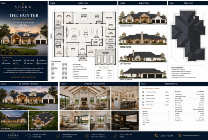 The Hunter Modern Farmhouse Acreage Kit Home 500sqm 5 Bedroom Luxury Design Australia Wide