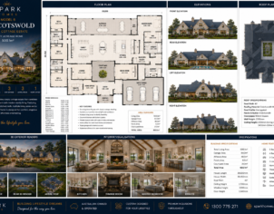 Cotswold Acreage Kit Home Luxury Country Estate 500sqm 5 Bedroom Steel Frame Kit Australia Wide