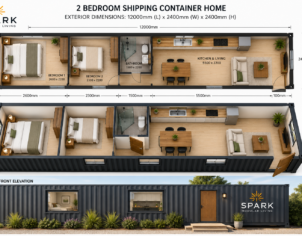 Two Bedroom Shipping Container Home Kit Pre-Fab Transportable Steel Frame Australia Wide